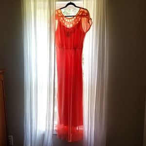 Modcloth- Geode brand coral maxi dress